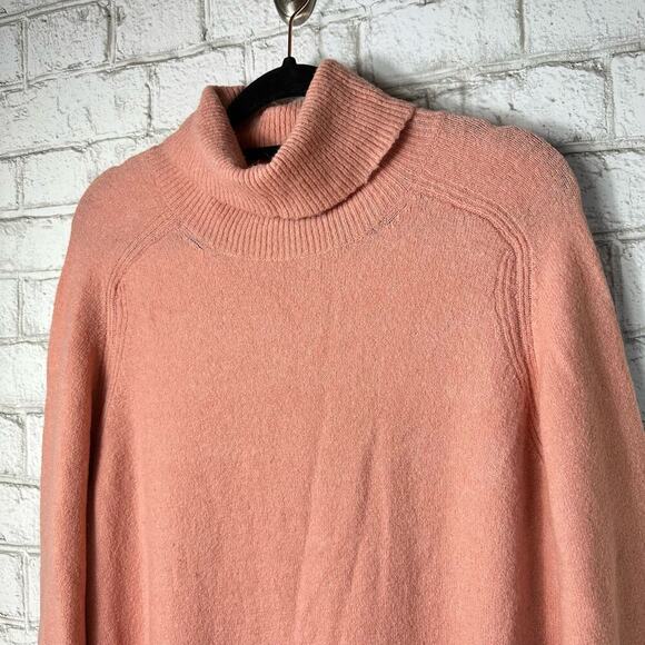 J.Crew Dress Turtleneck Knit Sweater Long Sleeve Merino Wool Alpaca Pink M - Picture 7 of 11